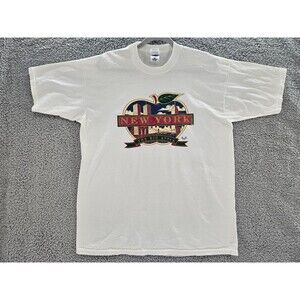 Vintage New York City Shirt Mens XL Single Stitch Big Apple NYC 90s Twin Towers